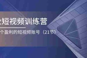 （11278期）企业短视频训练营：打造一个盈利的短视频账号（21节）