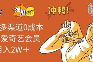 （11105期）2024多渠道0成本售卖爱奇艺会员月入2W＋