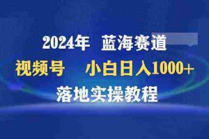 （9515期）2024年蓝海赛道 视频号  小白日入1000+ 落地实操教程