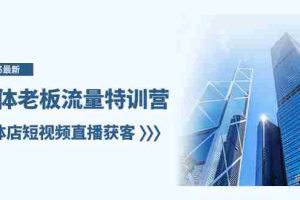 （8109期）实体老板-流量特训营，实体店短视频直播获客（6节课）