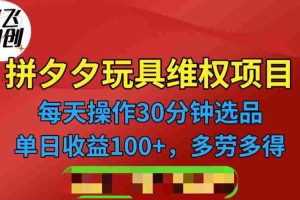 (6593期)拼多多3C玩具维权项目,一天操作半小时,稳定收入100+(仅揭秘)