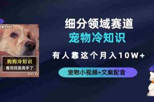 (6543期)不起眼的抖音细分赛道-宠物冷知识,一段宠物视频配文案,有人靠这个月入10w