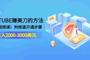 （3141期）YOUTUBE赚美刀的方法：月入2000-3000美元（2节视频课）附频道开通步骤