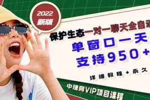 （2831期）保护生态2022新版本 一对一直播聊天全自动挂机项目1分钟10-20元[教程+脚本]