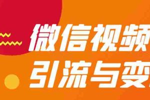 （1568期）微信“视频号”引流与变现-全面玩法：多种盈利模式月入过万！