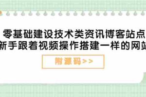 （3599期）零基础建设技术类资讯博客站点：新手跟着视频操作搭建一样的网站（附源码）