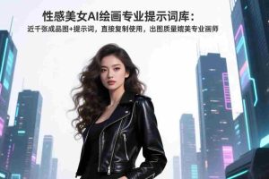 （17262期）性感美女AI绘画专业提示词库：近千张成品图+提示词，直接复制使用，出图质量媲美专业画师