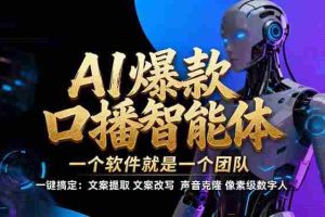 （17157期）【IP爆款口播AI智能】–软件制作IP口播视频，不是扣子工作流。5分钟一条口播IP爆款视频，轻…