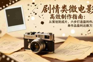（17086期）剧情类微电影高效制作指南：从策划到成片，六步打造盈利作品，单作品盈利达数万元