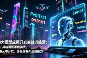 （17058期）AI大模型应用开发实战训练营：从工具精通到平台实战，掌握从零开发、部署落地AI应用能力