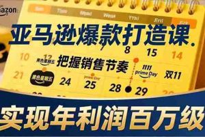 （17021期）亚马逊爆款打造课，大促节点、全年规划、淡旺季打法，把握销售节奏，实现年利润百万级