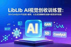 （16983期）LibLIb AI视觉创收训练营：SD+ComfyUI+PS合成+案例，从生成到精修的全套AI视觉创作技能
