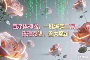 （16957期）ai鲁大魔，自媒体必备的软件，玫瑰克隆神器，一键爆款，详细教程