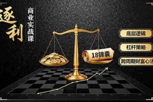 （16753期）《逐 利》商业实战课，底层逻辑、杠杆策略、18锦囊，跨周期财富心法（更新）