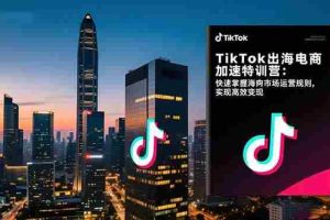 （16535期）TikTok出海电商加速特训营：快速掌握海外市场运营规则，实现高效变现