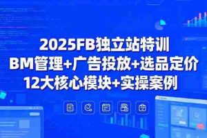 （15962期）2025FB独立站特训，BM管理+广告投放+选品定价，12大核心模块+实操案例