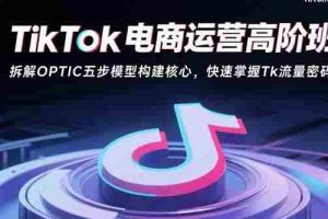 （15752期）TikTok电商运营高阶班：拆解OPTIC五步模型构建核心，快速掌握Tk流量密码