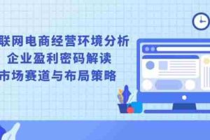 （13878期）互联网电商经营环境分析, 企业盈利密码解读, 市场赛道与布局策略