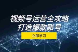（12912期）视频号运营全攻略，从定位到成交一站式学习，视频号核心秘诀，打造爆款…