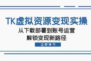（12770期）TK虚拟资源变现实操：从下载部署到账号运营，解锁变现新路径