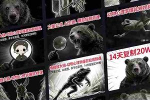 （17376期）情绪放大镜-动物心理学爆款短视频课，文案公式、AI生图、多平台变现，14天复制20W粉