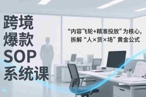 （17370期）跨境爆款SOP系统课，“内容飞轮+精准投放”为核心，拆解“人×货×场”黄金公式