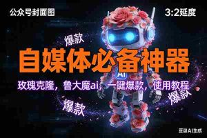 （17334期）玫瑰克隆神器，ai鲁大魔，自媒体必备工具，一键爆款神器，详细教程。