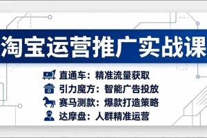 （17660期）淘宝运营推广实战课，直通车+引力魔方+赛马测款+达摩盘人群推广等（更新26年3月）