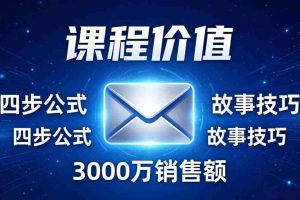 (17771期)高效邮件销售课:15分钟写出高转化邮件,四步公式+故事技巧,3000万销售额玩法拆解