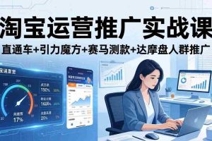 （17774期）淘宝运营推广实战课（更新26年3月）直通车+引力魔方+赛马测款+达摩盘人群推广等